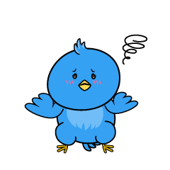 困る小ちゃな青い鳥