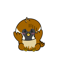 絶望する小ちゃなスズメ