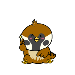 いいねする小ちゃなスズメ