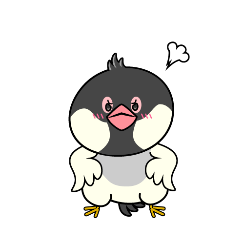 怒る小ちゃな文鳥