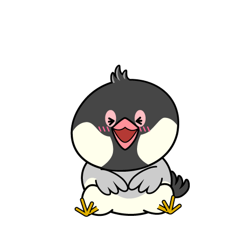 笑う小ちゃな文鳥