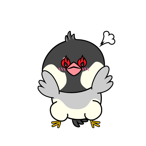 熱意のある小ちゃな文鳥