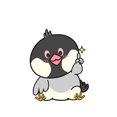指差しする小ちゃな文鳥