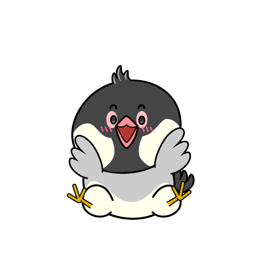 驚く小ちゃな文鳥