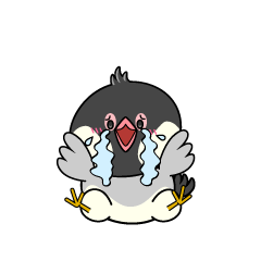 大泣きする小ちゃな文鳥