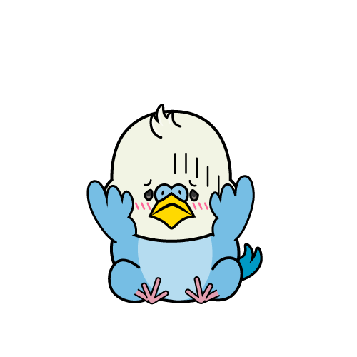 絶望する小ちゃなインコ