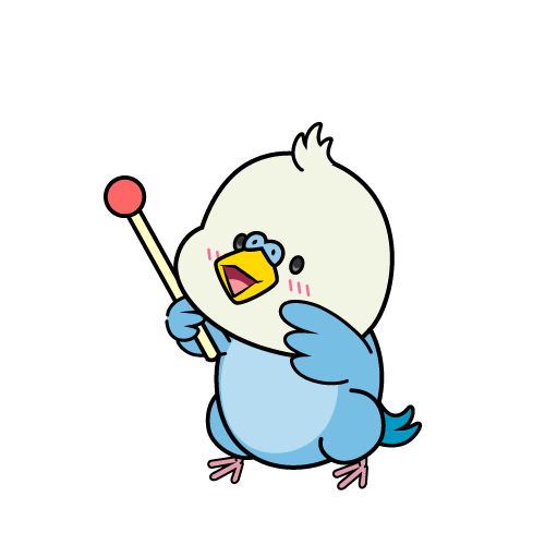説明する小ちゃなインコ