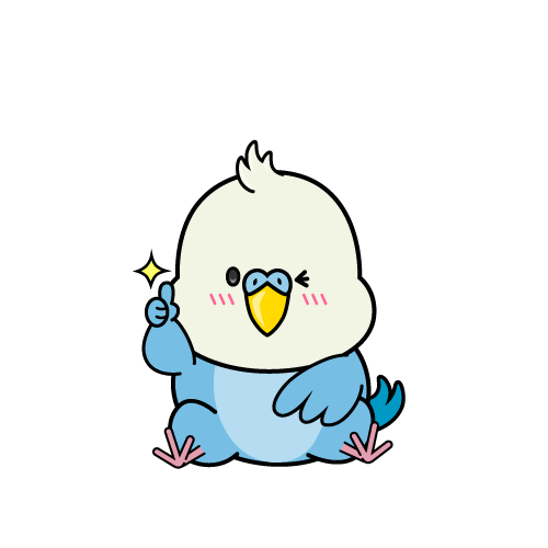 いいねする小ちゃなインコ