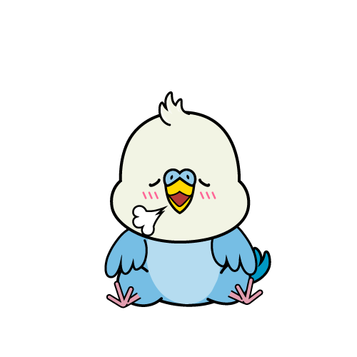リラックスする小ちゃなインコ