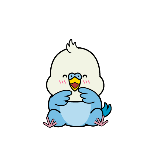 笑顔の小ちゃなインコ