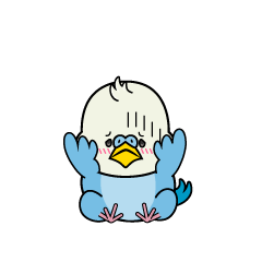 絶望する小ちゃなインコ