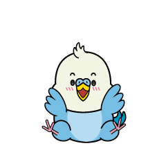 驚く小ちゃなインコ