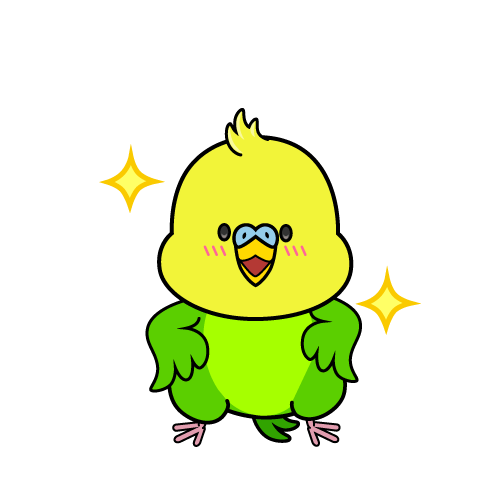 自信満々な小ちゃなセキセイインコ