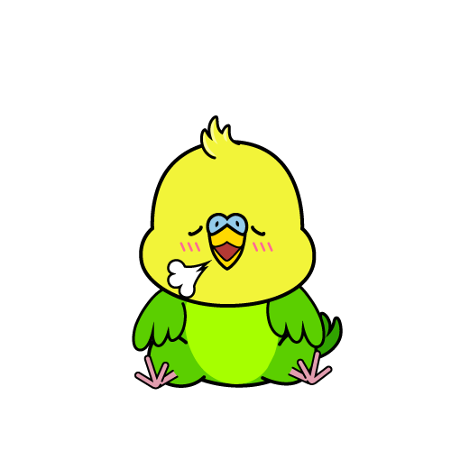 リラックスする小ちゃなセキセイインコ
