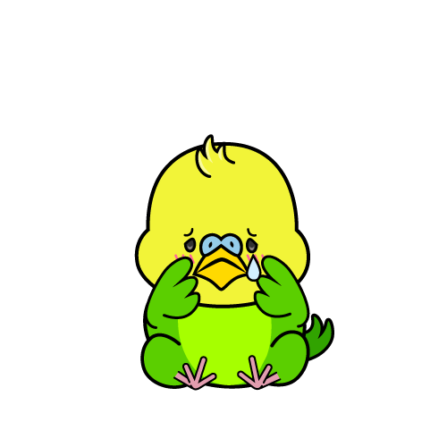悲しい小ちゃなセキセイインコ