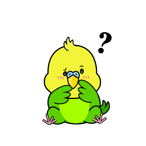 考える小ちゃなセキセイインコ