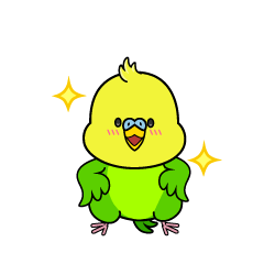 自信満々な小ちゃなセキセイインコ