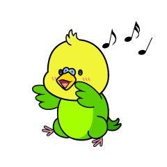 踊る小ちゃなセキセイインコ