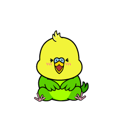 笑う小ちゃなセキセイインコ