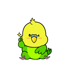 いいねする小ちゃなセキセイインコ