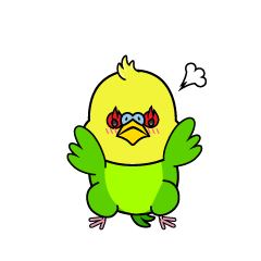 熱意のある小ちゃなセキセイインコ