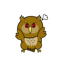 熱意のある小ちゃなフクロウ