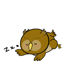 眠る小ちゃなフクロウ