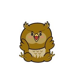 驚く小ちゃなフクロウ