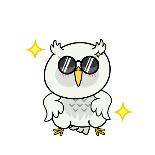 かっこいい小ちゃな白いフクロウ