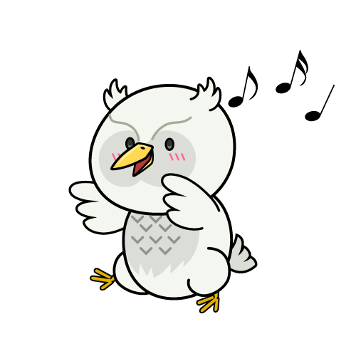 踊る小ちゃな白いフクロウ