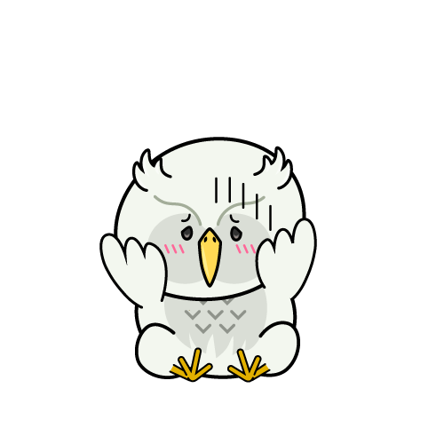 絶望する小ちゃな白いフクロウ
