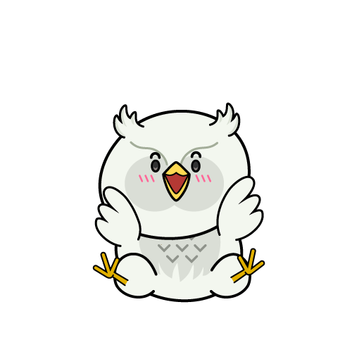 驚く小ちゃな白いフクロウ