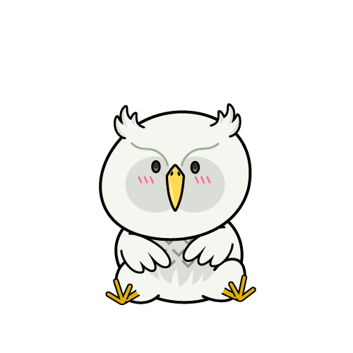 小ちゃな白いフクロウ