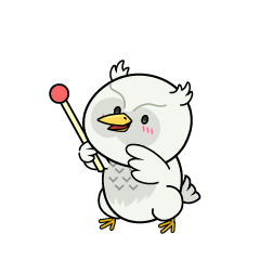 説明する小ちゃな白いフクロウ