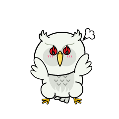 熱意のある小ちゃな白いフクロウ