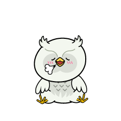 リラックスする小ちゃな白いフクロウ