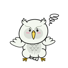 困る小ちゃな白いフクロウ