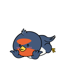 じっと見る小ちゃなツバメ