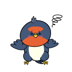 困る小ちゃなツバメ