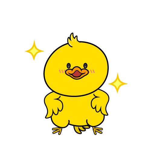 自信満々な小ちゃなアヒル