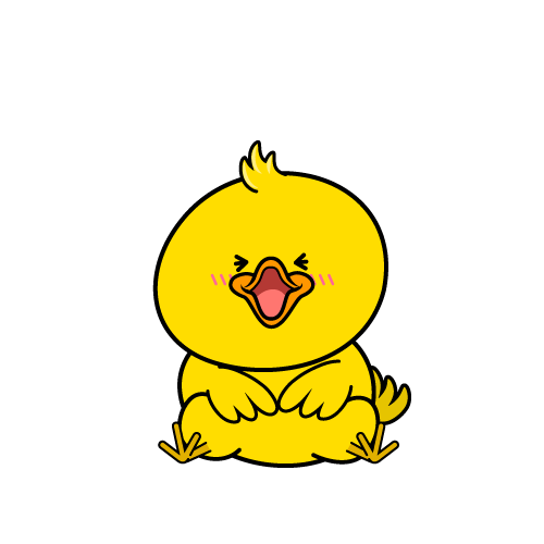 笑う小ちゃなアヒル
