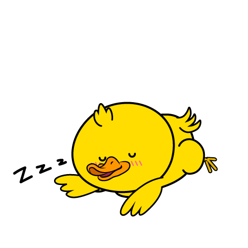 眠る小ちゃなアヒル