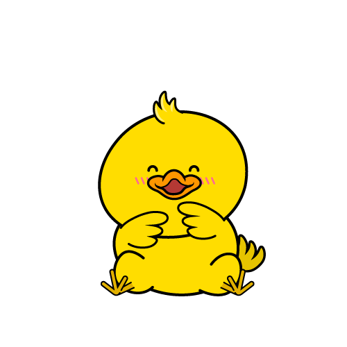 笑顔の小ちゃなアヒル