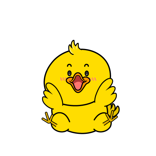 驚く小ちゃなアヒル