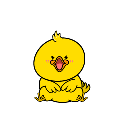 笑う小ちゃなアヒル