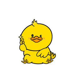 いいねする小ちゃなアヒル