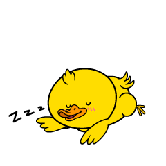 眠る小ちゃなアヒル