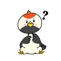 考える小ちゃな鶴