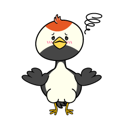 困る小ちゃな鶴