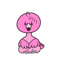 絶望する小ちゃなフラミンゴ